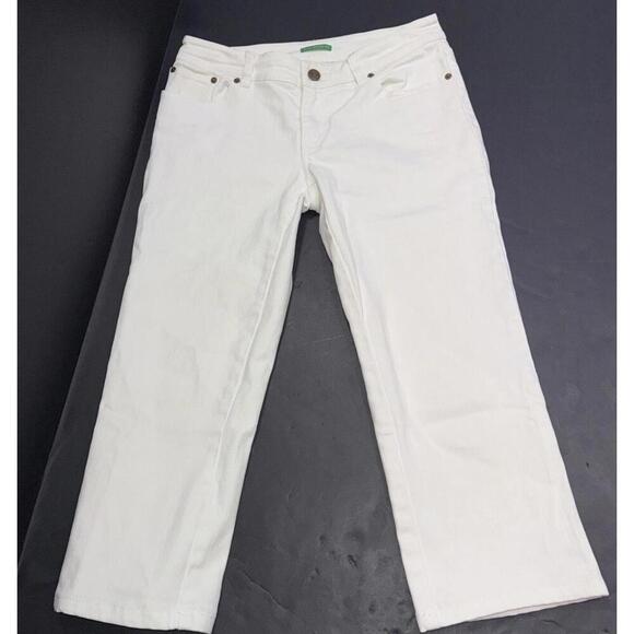 Lilly Pulitzer Palm Beach Fit Minimalist White Capri Pants Preppy Resort Wear 0 - Picture 9 of 13